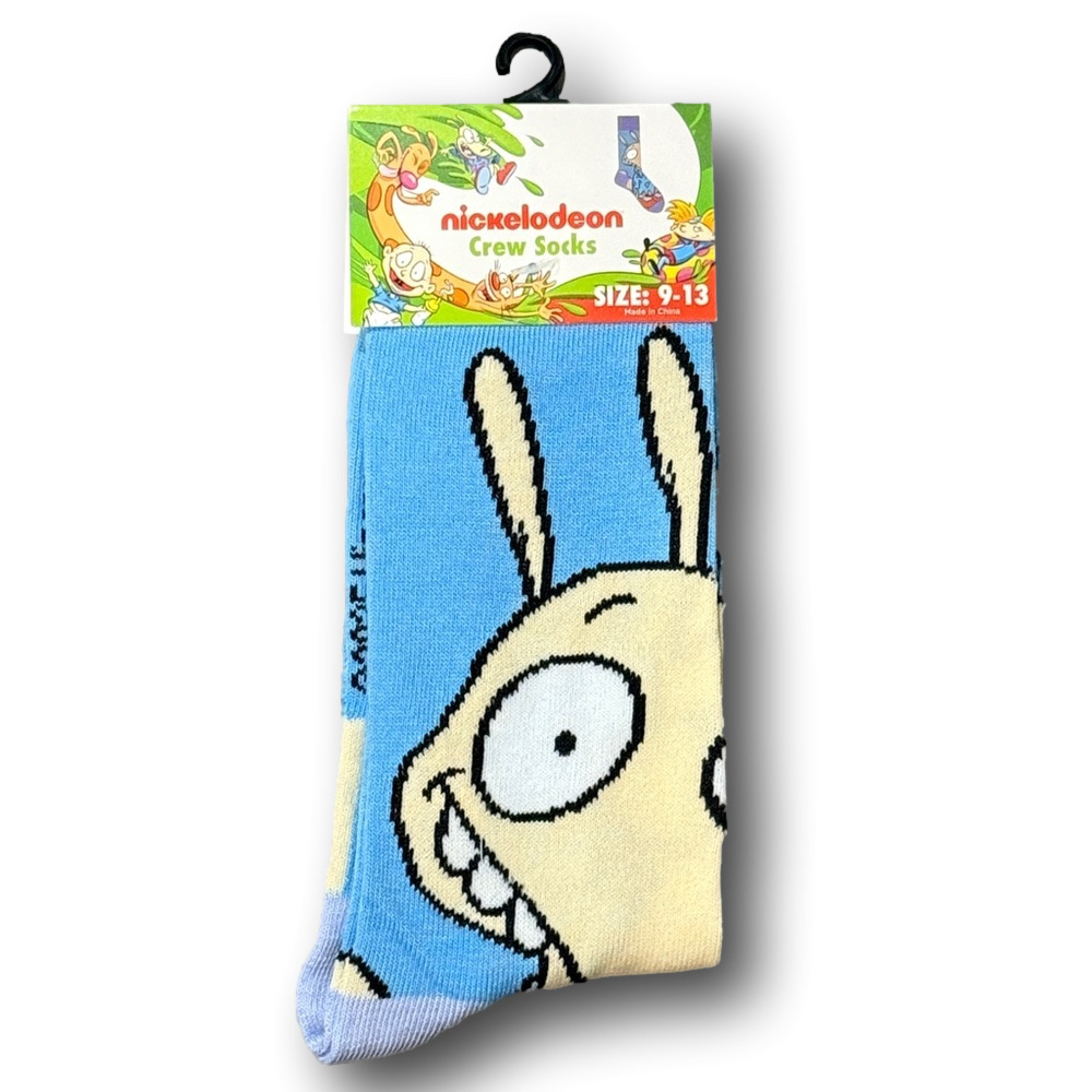 3/$20 Rocko's Modern Life Nickelodeon Funny Novelty Crew Socks - NWT